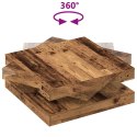 VidaXL Stolik kawowy obrotowy 360 stopni Stare drewno 90x90x34,5 cm