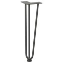 VidaXL Nogi do stołu Hairpin, 4 szt., antracyt, 42 cm, lita stal