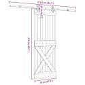 VidaXL Drzwi przesuwne z osprzętem, 70x210 cm, lite drewno sosnowe