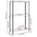 VidaXL 2-poziomowy półka na opony, srebrny, 110x40x180 cm
