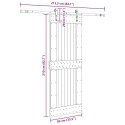 VidaXL Drzwi przesuwne z osprzętem, 85x210 cm, lite drewno sosnowe