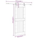 VidaXL Drzwi przesuwne z osprzętem, 90x210 cm, lite drewno sosnowe