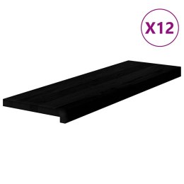 VidaXL Stopnie schodowe 12 szt. brązowe 80x25x2 cm lite drewno dębowe