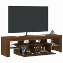 VidaXL Szafka TV z oświetleniem LED, brązowy dąb, 140x36,5x40 cm