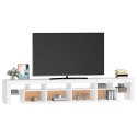 VidaXL Szafka pod TV z oświetleniem LED, biała, 230x36,5x40 cm