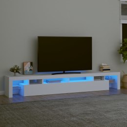 VidaXL Szafka pod TV z oświetleniem LED, biała, 260x36,5x40 cm