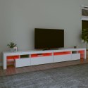 VidaXL Szafka pod TV z oświetleniem LED, biała, 290x36,5x40 cm