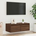 VidaXL Szafka pod TV z oświetleniem LED, brązowy dąb, 75x35,5x25 cm