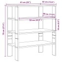 VidaXL Półka na buty, biała, 61x32x70 cm, materiał drewnopochodny