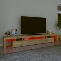 VidaXL Szafka pod TV z oświetleniem LED, dąb sonoma, 260x36,5x40 cm