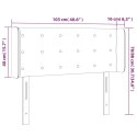 VidaXL Zagłówek do łóżka z LED, ciemnozielony, 103x16x78/88cm, aksamit