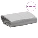 VidaXL Plandeka, szara, 1,5x2,5 m, 650 g/m²