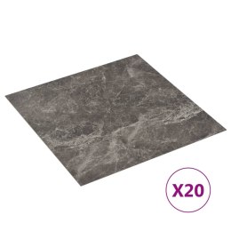 VidaXL Samoprzylepne panele podłogowe, 20 szt., PVC, 1,86 m², czarne