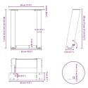 VidaXL Nogi do stolika kawowego, 2 szt., czarne, 30x(30-31) cm, stal