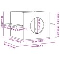 VidaXL Domek dla kota, białe, 51x35x30 cm, lite drewno sosnowe