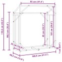 VidaXL Stojak na drewno opałowe z drutem stalowym, 100,5x40,5x110,5 cm