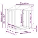 VidaXL Stojak na drewno opałowe z drutem stalowym, 100,5x100,5x110,5cm