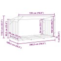 VidaXL Stojak na drewno opałowe z drutem stalowym, 200,5x100,5x110,5cm