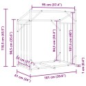 VidaXL Stojak na drewno opałowe z drutem stalowym, 101x61x110,5 cm