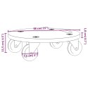 VidaXL Platformy transportowe, 2 szt., okrągłe, Ø38x11,5 cm, 250 kg