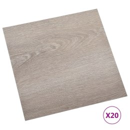 VidaXL Samoprzylepne panele podłogowe, 20 szt., PVC, 1,86 m², taupe