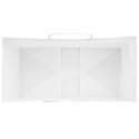 VidaXL Torby papierowe 250 szt. z uchwytami białe 21x11x28 cm