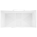 VidaXL Torby papierowe 250 szt. z uchwytami białe 21x11x36 cm