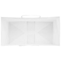 VidaXL Torby papierowe 250 szt. z uchwytami białe 32x17x25 cm