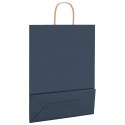 VidaXL Torby papierowe 50 szt. z uchwytami Niebieskie 32x12x42 cm