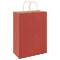 VidaXL Torby papierowe 50 szt. z uchwytami czerwone 32x17x44 cm