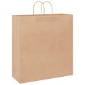 VidaXL Torby papierowe Kraft 50 szt. z uchwytami Brązowe 45x17x48 cm