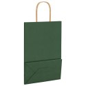 VidaXL Torby papierowe 250 szt. z uchwytami Zielone 21x11x31 cm