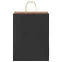 VidaXL Torby papierowe 250 szt. z uchwytami Czarne 32x12x42 cm