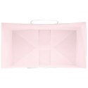 VidaXL Torby papierowe 250 szt. z uchwytami Różowe 15x8x21 cm