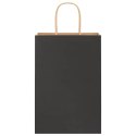 VidaXL Torby papierowe 250 szt. z uchwytami Czarne 21x11x31 cm