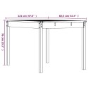 VidaXL Stolik ogrodowy, 121x82,5x76 cm, lite drewno sosnowe