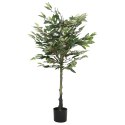 VidaXL Sztuczne drzewo Ficus 480 liści 130 cm zielone