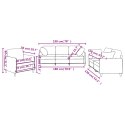 VidaXL 3-cz. komplet wypoczynkowy z poduszkami, kremowy, tkanina
