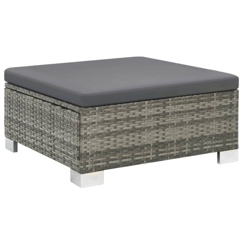 VidaXL 10-cz. zestaw wypoczynkowy do ogrodu, poduszki, rattan PE szary VidaXL 10-cz. zestaw wypoczynkowy do ogrodu, poduszki, rattan PE szary