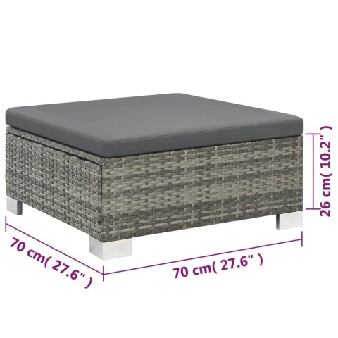 VidaXL 10-cz. zestaw wypoczynkowy do ogrodu, poduszki, rattan PE szary VidaXL 10-cz. zestaw wypoczynkowy do ogrodu, poduszki, rattan PE szary