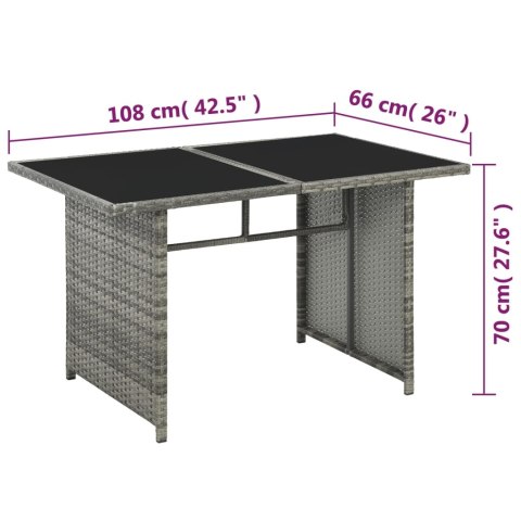 VidaXL 10-cz. zestaw wypoczynkowy do ogrodu, poduszki, rattan PE szary VidaXL 10-cz. zestaw wypoczynkowy do ogrodu, poduszki, rattan PE szary