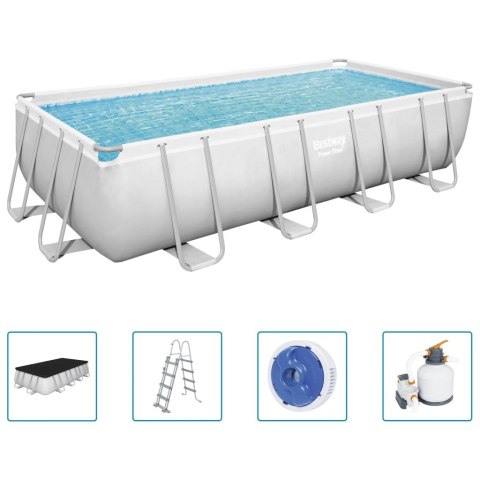 Bestway Basen Power Steel z akcesoriami, prostokątny, 549x274x122 cm Bestway Basen Power Steel z akcesoriami, prostokątny, 549x274x122 cm