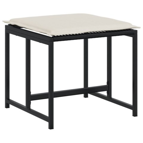 VidaXL 15-cz. zestaw mebli ogrodowych z poduszkami, czarny, rattan PE VidaXL 15-cz. zestaw mebli ogrodowych z poduszkami, czarny, rattan PE