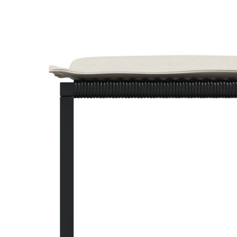 VidaXL 15-cz. zestaw mebli ogrodowych z poduszkami, czarny, rattan PE VidaXL 15-cz. zestaw mebli ogrodowych z poduszkami, czarny, rattan PE