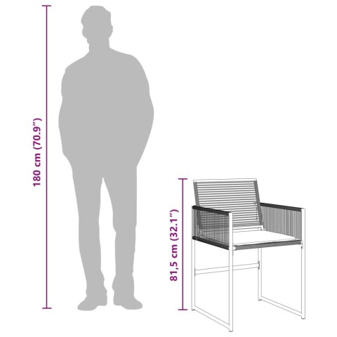 VidaXL 15-cz. zestaw mebli ogrodowych z poduszkami, czarny, rattan PE VidaXL 15-cz. zestaw mebli ogrodowych z poduszkami, czarny, rattan PE