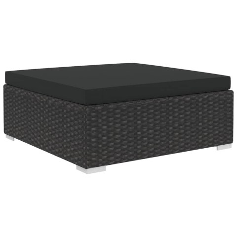 VidaXL 10-cz. zestaw mebli do ogrodu, poduszki, rattan PE, czarny VidaXL 10-cz. zestaw mebli do ogrodu, poduszki, rattan PE, czarny