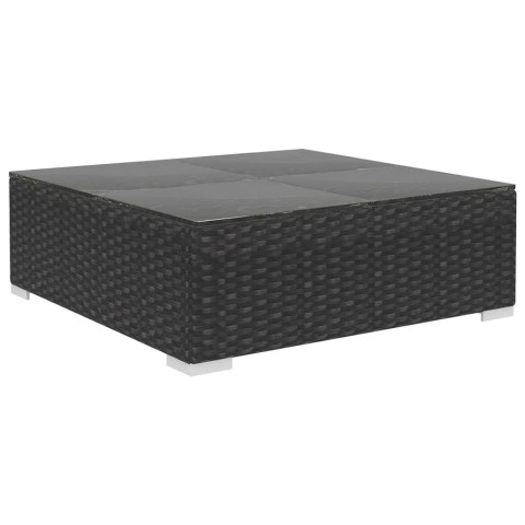 VidaXL 10-cz. zestaw mebli do ogrodu, poduszki, rattan PE, czarny VidaXL 10-cz. zestaw mebli do ogrodu, poduszki, rattan PE, czarny