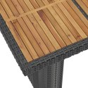 VidaXL 11-cz. zestaw mebli ogrodowych z poduszkami, rattan PE, czarny