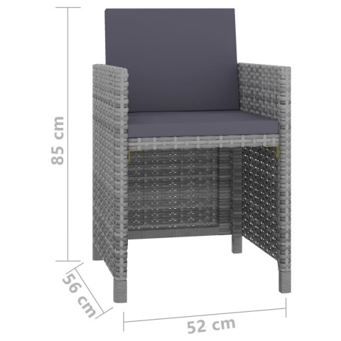 VidaXL 13-cz. zestaw mebli do ogrodu z poduszkami, rattan PE, antracyt VidaXL 13-cz. zestaw mebli do ogrodu z poduszkami, rattan PE, antracyt