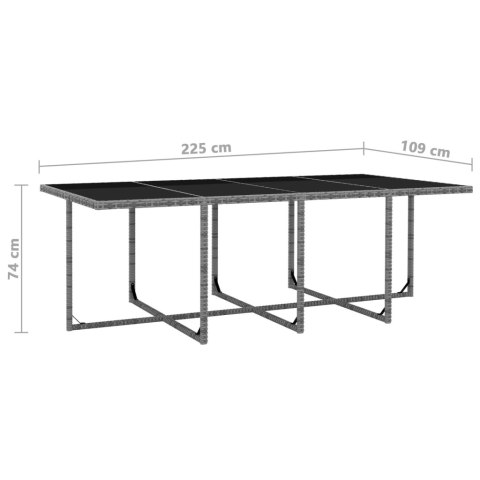 VidaXL 13-cz. zestaw mebli do ogrodu z poduszkami, rattan PE, antracyt VidaXL 13-cz. zestaw mebli do ogrodu z poduszkami, rattan PE, antracyt